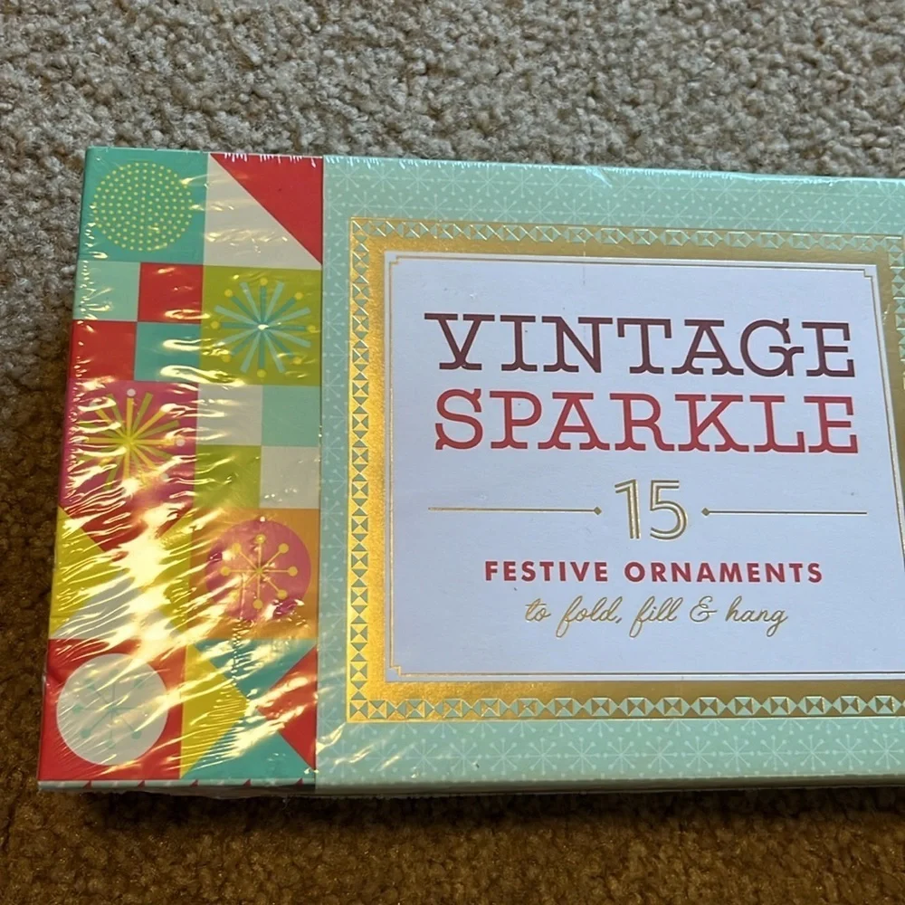Princeton Architectural Vintage Sparkle Paper Origami Festive Ornament Craft Set